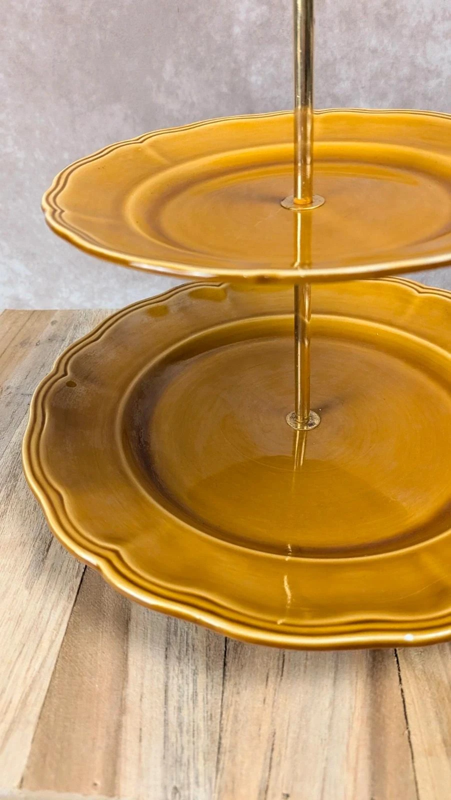 2-Tier Server Lunéville Louis Xv Honey – photo 2